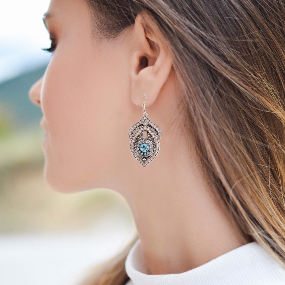 Snap Charm Statement Filigree Dangle Earrings for Mini Snaps Includes Snaps - Picture 6 of 7